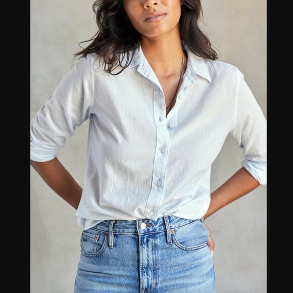 Outerknown Windrift Shirt in Clear Day | Size M - Picture 3 of 8